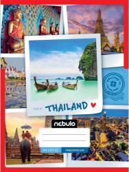 Nebulo Nebulo: Tűzött kockás Thaiföld mintás füzet 87-32 A/4