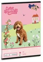 Ars Una Cute Animals: Kutya mintás vonalas füzet - 2. osztályos, A5