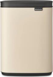 Brabantia Bo Waste Bin hulladékgyűjtő felnyitható Soft-Close fedéllel fali/álló műanyag tartály 4L - A méret acél világos bézs - 234088 (234088)