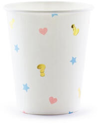 PARTYDECO pohár, papír, Babaváró (Gender) party, 200 ml, 6 db (KPP44-EU1)