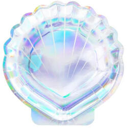 PARTYDECO tányér, papír, kagyló, 18 cm, 6db (TPP43-017)