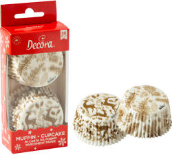 DECORA elegáns muffin pohár, Karácsonyi hangulat, 36db (0339906)