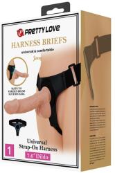 Pretty Love Jerry - ham universal tip slip (strap-on) cu dildo realist 21, 8 cm, culoare nude