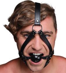 GoodLove Head Harness with gag ball - ham pentru cap cu căluș cu bilă, negru