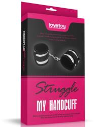 Lovetoy Struggle My Handcuff - cătușe BDSM moi cu interior catifelat