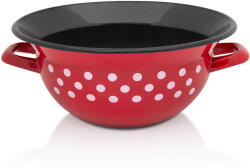 Metalac Bol cu Manere Metalac Tufne Capacitate 5L Diametru 28CM Rosu/Alb/Negru (378046)