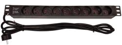 Lexi-NET Panou de distributie 19" LEXI-Net 9x230V, cablu 3m, 1U (NAPPAN2260B)