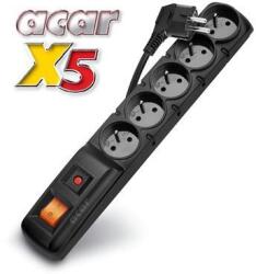 HSK Data Panou de distributie ACAR X5/3m 5x220V negru+protectie la supracurent (9600)