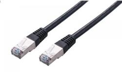 C-TECH UTP CAT5E Összekötő Fekete 2m CB-PP5F-2BK (CB-PP5F-2BK)