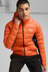 PUMA Puma, PackLITE szűk fazonú pihével bélelt télikabát, Fekete, Szürke, Narancssárga, L (849355-88-L)