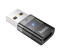 hoco. adapter (USB - Type-C aljzat, adatátvitel és töltés, OTG) FEKETE (UA36C) (UA36C)