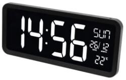 Somogyi Elektronic óra és hőmérő, asztali és fali óra, USB adapter hosszú, 3m vezetékkel, a környezethez alkalmazkodó fényerő (LTCJUMBO) (LTCJUMBO)