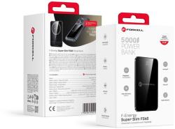 Forcell F-ENERGY F5K8 Szuper Vékony powerbank MagSafe-kompatibilis PD3.0 QC4.0 15W 5000 mAh fekete - smartdiszkont