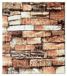 Flippy 10 db 3D tapétalap szett, Flippy, 35 x 38 cm, vastagság 3 mm, polietilén, téglamintás modell, fedett felület 1, 33 nm, barna kő (128826)