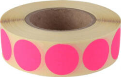  Etikett, 20 mm kör, 1000 etikett/tekercs, rózsaszín (ISCK20R) (ISCK20R)