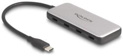 Delock 64261 hálózati csatlakozó USB 3.2 Gen 1 (3.1 Gen 1) Type-C 10000 Mbit/s Fekete, Szürke (64261)