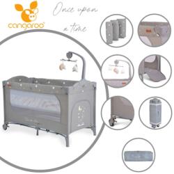 Cangaroo Once upon2 utazóágy 2 szintes, zenélő forgó játékkal szürke