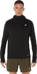 ASICS Férfi sportos cipzár nélküli pulcsi Asics ROAD WINTER LITE-SHOW HOODIE fekete 2011D359-001 - XL