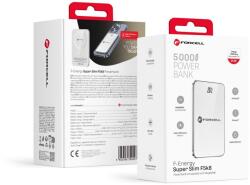 Forcell F-ENERGY F5K8 Super Slim powerbank kompatibilis MagSafe PD3.0 QC4.0 15W 5000 mAh fehér