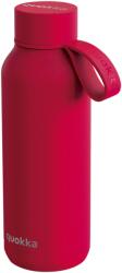 QUOKKA Hőtartó fémkulacs pánttal SOLID - Cherry Red 510ml - Quokka