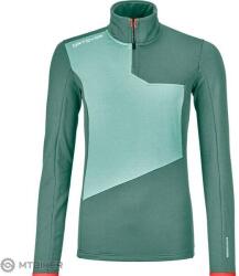 ORTOVOX Fleece Light Zip Neck női pulóver, sarki szürke (M)