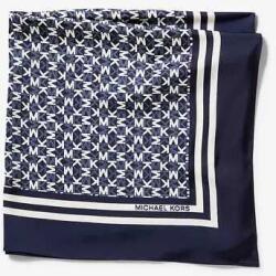 Michael Kors női kék sál Signature Logo