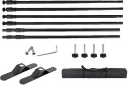  Háttér-támogató rendszer, tartós kettős krospár kialakítás, állítható magasság, SH-BJJ-2430