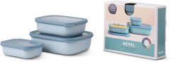 Mepal Cirqula Rectangular Nordic Blue, 0, 5 l + 1 l + 2 l