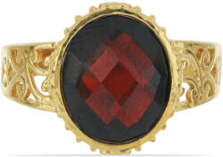  Gránát Ezüst Gyűrű - Aranyozott - 5.29 Karát