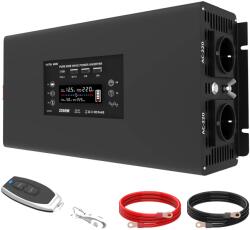 Datouboss Pure Sine Wave Power Inverter, 2000W kimenet, Bluetooth távirányító, DC 12V - 220 V EU