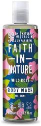 Faith in Nature Gel de dus natural, hidratant cu trandafir salbatic, 400 ml