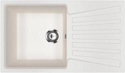 Ulgran U-703 Gránit egymedencés csepptálcás mosogatótálca 830 x 480 x 210 mm - Tejfehér (U-703-341)