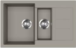 Evido Cubo 6S compact csepptálcás gránit mosogató 800x500 platina - 442062 (442062)