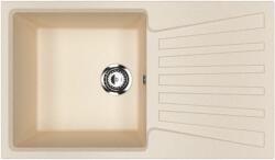 Ulgran U-703 Gránit egymedencés csepptálcás mosogatótálca 830 x 480 x 210 mm - Bézs (U-703-328)