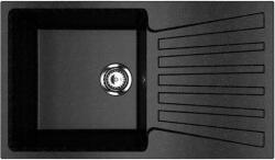 Ulgran U-703 Gránit egymedencés csepptálcás mosogatótálca 830 x 480 x 210 mm - Szemcsés fekete (U-703-308)