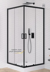 Roltechnik Zuhanykabin, Roltechnik New Trendy - Suvia Black 90x90 K-3565/K-5118, szögletes zuhanykabin - mozaikkeramia