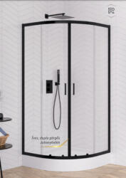 Roltechnik Zuhanykabin, Roltechnik New Trendy - Suvia Black 90x90 K-3563/K-5116 íves zuhanykabin - mozaikkeramia
