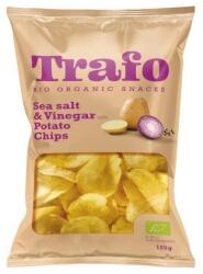 Trafo Chipsuri Bio cu Sare de Mare si Otet, 125 g, Trafo