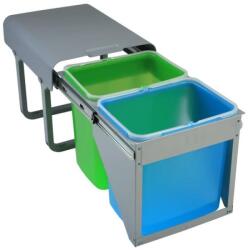 Ideal Feroluc Cos Gunoi Model Sportelo Extractabil, 2 Cuve x 16 L, Finisaj Gri (IFR-11811) Cos de gunoi