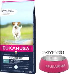 EUKANUBA EUKANUBA Adult Small&Medium Grain Free 12kg + INGYENES Eukanuba tál!