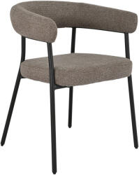 House Nordic Trivio étkezőszék, barna, fekete lábak (1001406) - homelux