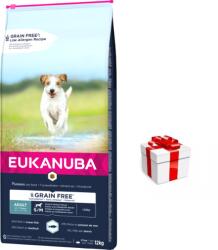 EUKANUBA EUKANUBA Felnőtt Kis- és Közepes Gabonamentes 12 kg + Kutyameglepetés