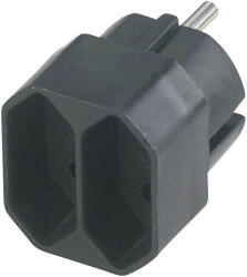 REV Ritter Prelungitor transition plug 2-fold black Eurosteckdosen (0512711777 SCHWA) - pcone