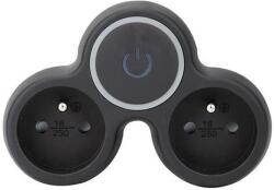 Solight P105B - Kapcsolós elosztó 2x 10A, fekete P105B (SL1711)