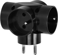  Csatlakozó elosztó 4x2P+E, fekete (R-48/CZARNY)