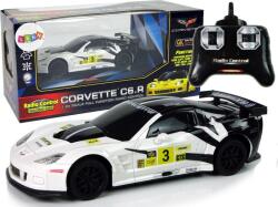 LeanToys Verseny Sport Autó R/C 1_24 Corvette C6. R Fehér 2.4 G Fények (9736) (9736)