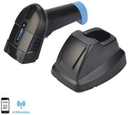  Vezeték nélküli 1D USB, vezeték nélküli (433 MHz) lézeres vonalkódolvasó YHD-6100LM 400m hatótávolság