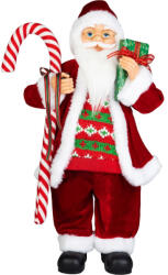 MagicHome karácsonyi dekoráció, Mikulás ajándékokkal, piros, 60 cm (TC8095506)