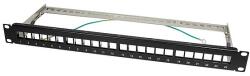 LogiLink Keystone Panel 1U, 24 Ports, shielded, black (NK4042)