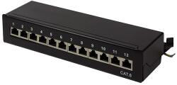 LogiLink Cat. 6 Patch Panel 12-Port desktop, STP, black (NP0017)